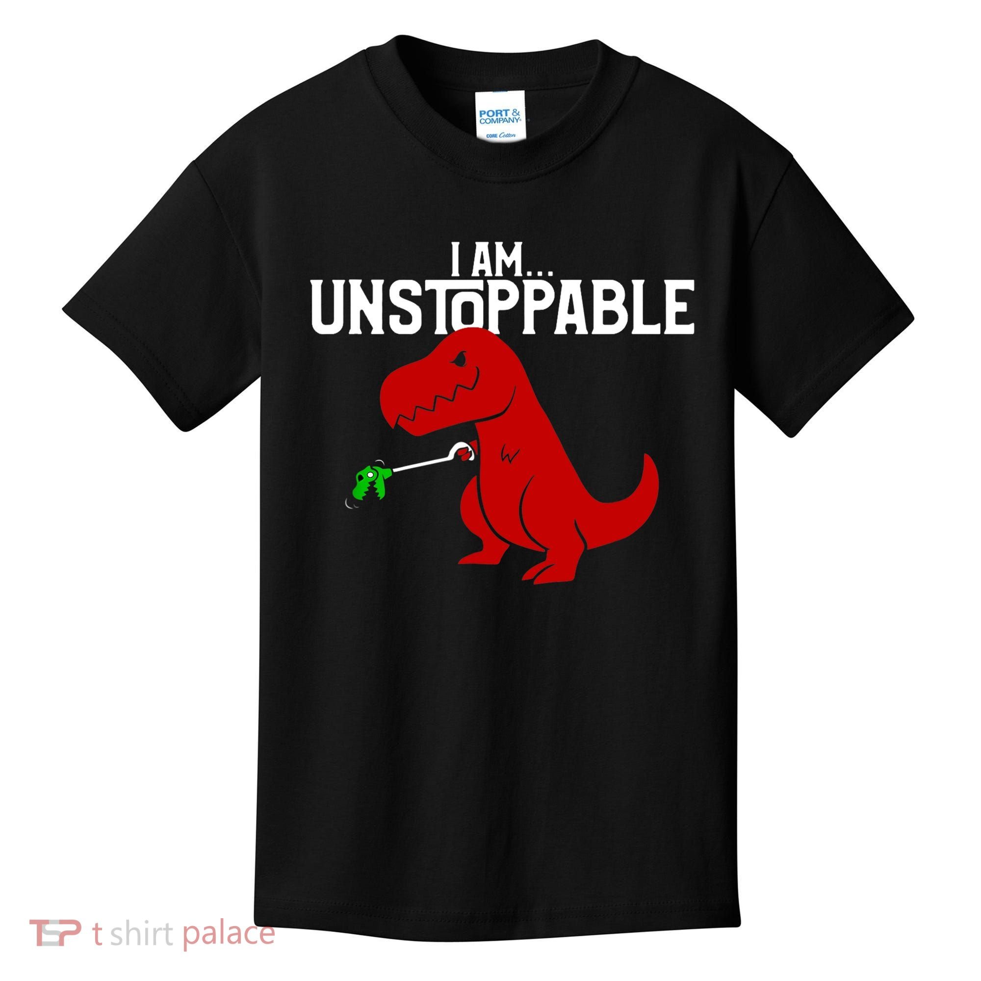 Cute & Funny I Am Unstoppable TRex Dinosaur TShirt Kids T-Shirt