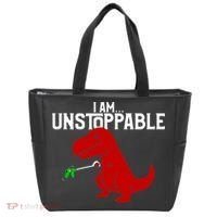 Cute & Funny I Am Unstoppable TRex Dinosaur TShirt Tote Bag thumb 0
