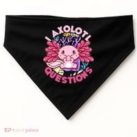 Cute Funny I Axolotl Questions USA-Made Doggie Bandana thumb 0