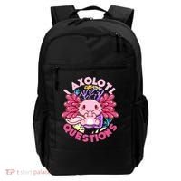 Cute Funny I Axolotl Questions Backpack thumb 0