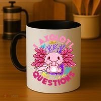 Cute Funny I Axolotl Questions Coffee Mug thumb 4