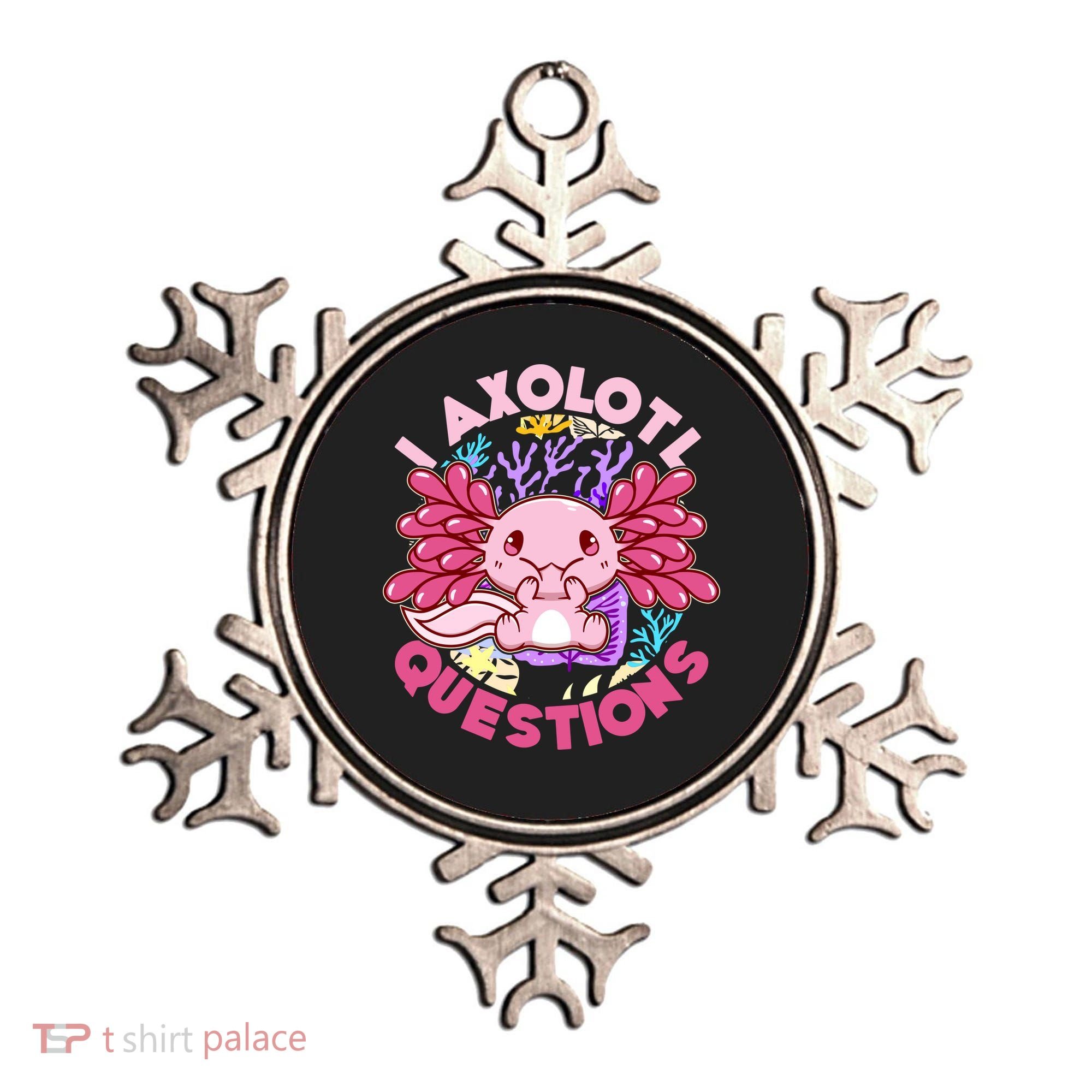 Cute Funny I Axolotl Questions Ornament