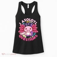 Cute Funny I Axolotl Questions Women's Tank Top thumb 0