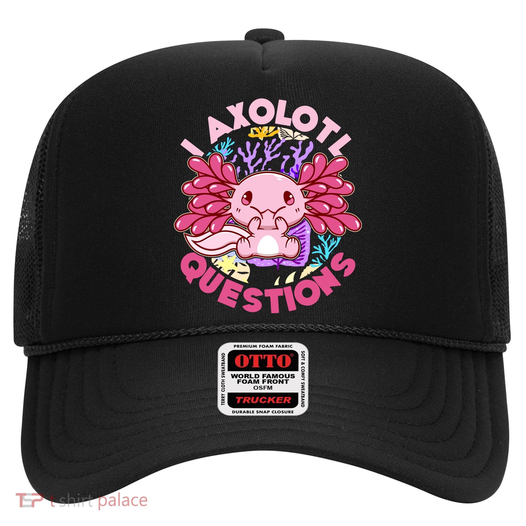 Cute Funny I Axolotl Questions Hat