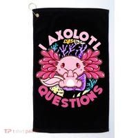 Cute Funny I Axolotl Questions Golf Towel thumb 0