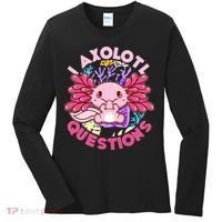Cute Funny I Axolotl Questions Women's Long Sleeve Shirt thumb 0