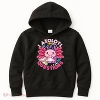 Cute Funny I Axolotl Questions Kids Hoodie thumb 0