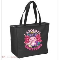 Cute Funny I Axolotl Questions Tote Bag thumb 2