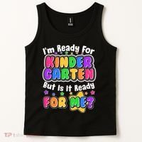 Cute Funny I'm Ready For Kindergarten But Is It Ready For Me Tank Top thumb 2