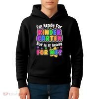 Cute Funny I'm Ready For Kindergarten But Is It Ready For Me Kids Hoodie thumb 4