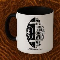 Christian Football I Can Do All Things Philippians 4 13 Gift Coffee Mug thumb 2