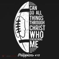 Christian Football I Can Do All Things Philippians 4 13 Gift Women's Tank Top thumb 5