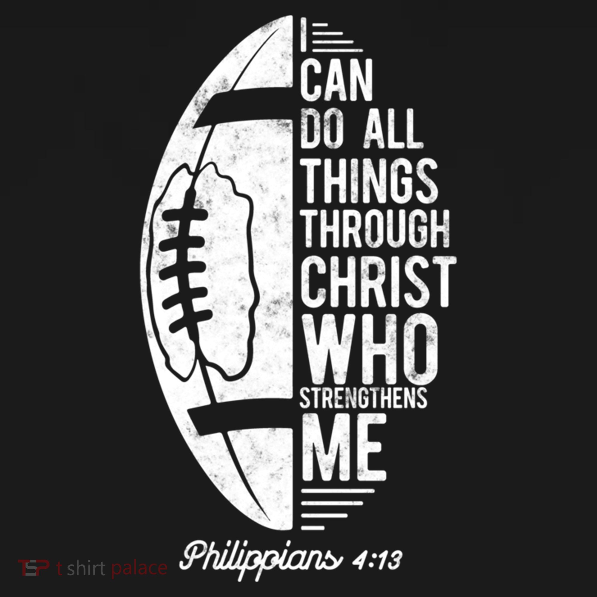Christian Football I Can Do All Things Philippians 4 13 Gift Women's Tank Top
