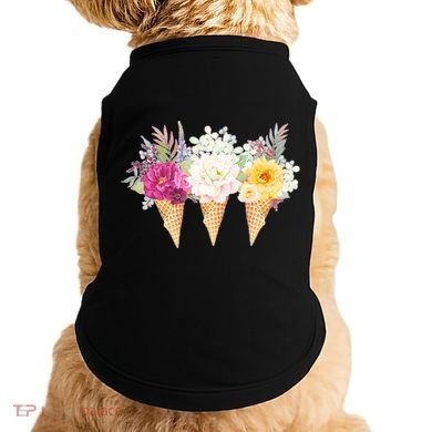 Cute Flower Ice Cream Cone Bouquets Doggie Tank