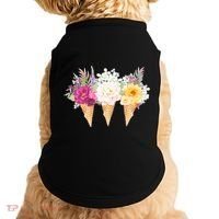 Cute Flower Ice Cream Cone Bouquets Doggie Tank thumb 0