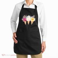 Cute Flower Ice Cream Cone Bouquets Apron thumb 2