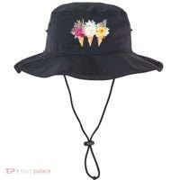 Cute Flower Ice Cream Cone Bouquets Bucket Hat thumb 0
