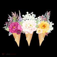 Cute Flower Ice Cream Cone Bouquets Women's Hoodie thumb 2
