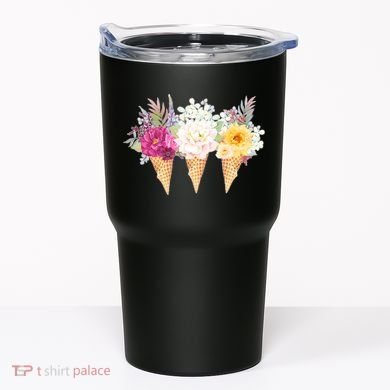 Cute Flower Ice Cream Cone Bouquets Tumbler