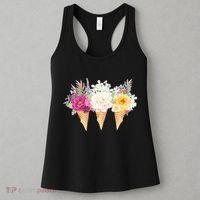 Cute Flower Ice Cream Cone Bouquets Women's Tank Top thumb 3