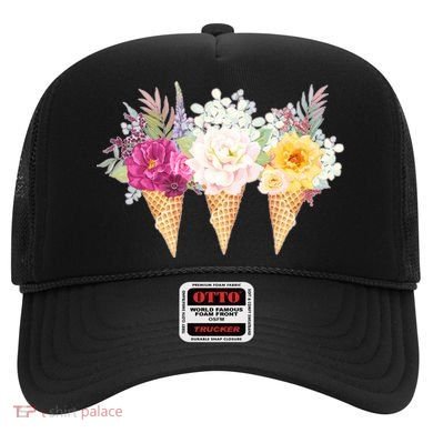 Cute Flower Ice Cream Cone Bouquets Hat