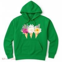 Cute Flower Ice Cream Cone Bouquets Hoodie thumb 0