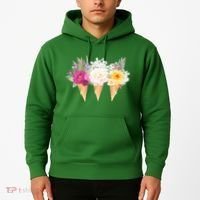Cute Flower Ice Cream Cone Bouquets Hoodie thumb 2