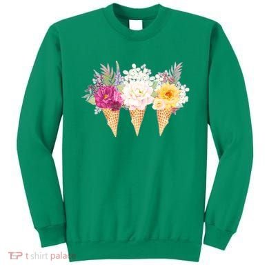 Cute Flower Ice Cream Cone Bouquets Sweatshirt
