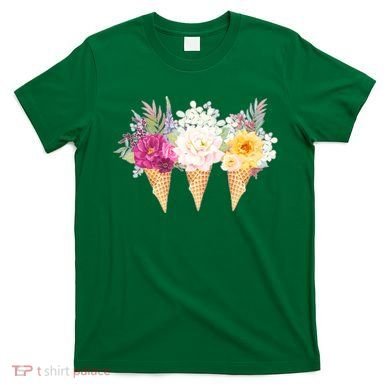 Cute Flower Ice Cream Cone Bouquets T-Shirt