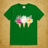 Cute Flower Ice Cream Cone Bouquets T-Shirt thumb 5