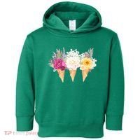 Cute Flower Ice Cream Cone Bouquets Toddler Hoodie thumb 0