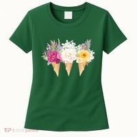 Cute Flower Ice Cream Cone Bouquets Women's T-Shirt thumb 0