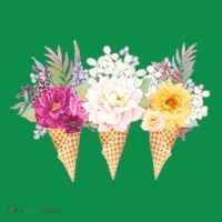Cute Flower Ice Cream Cone Bouquets Kids Sweatshirt thumb 2