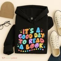 Cute Funny It's A Good Day To Read A Book Hoodie thumb 4