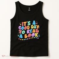 Cute Funny It's A Good Day To Read A Book Tank Top thumb 2