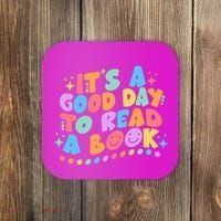 Cute Funny It's A Good Day To Read A Book Coaster thumb 0