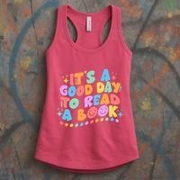 Cute Funny It's A Good Day To Read A Book Women's Tank Top thumb 3