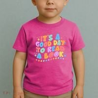 Cute Funny It's A Good Day To Read A Book Toddler T-Shirt thumb 2