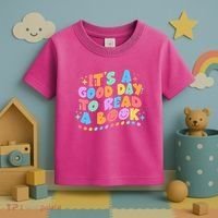 Cute Funny It's A Good Day To Read A Book Toddler T-Shirt thumb 3