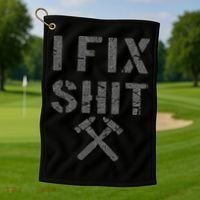 Carpenter Fixer I Fix  Golf Towel thumb 1