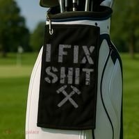 Carpenter Fixer I Fix  Golf Towel thumb 2
