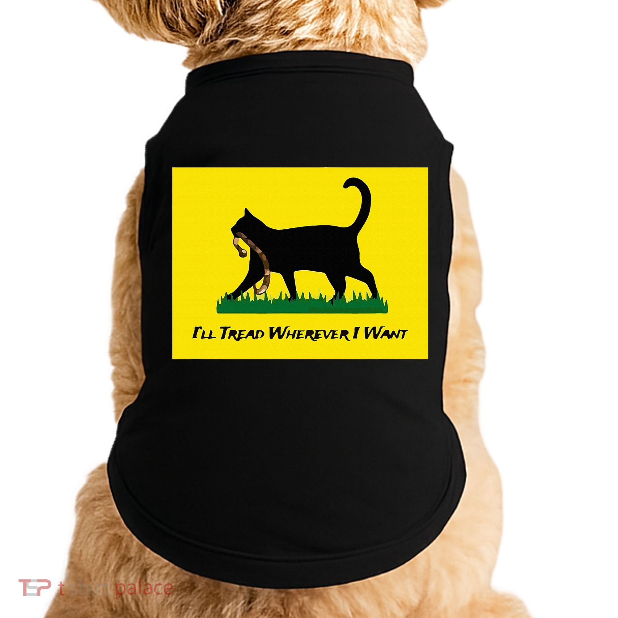 Cat Flag ILl Tread Wherever I Want Doggie Tank
