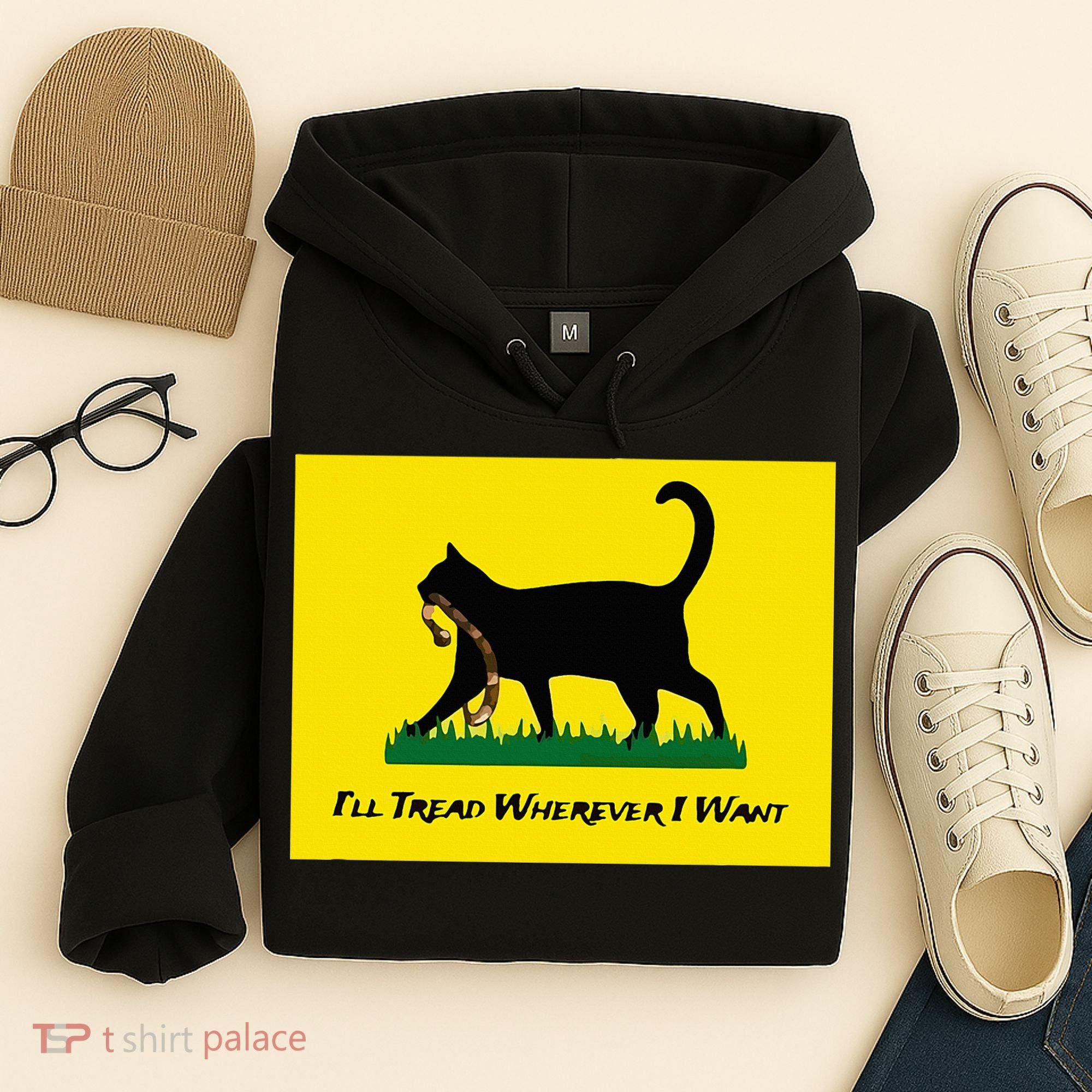 Cat Flag ILl Tread Wherever I Want Hoodie