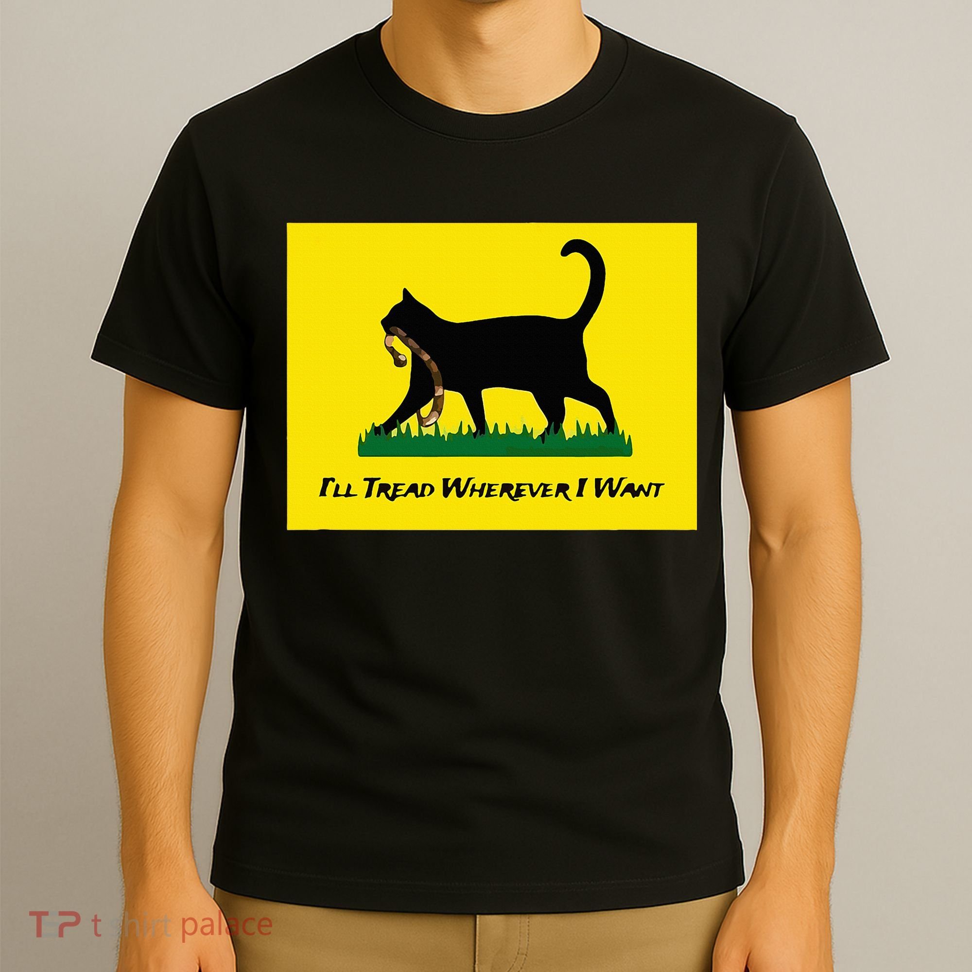 Cat Flag ILl Tread Wherever I Want T-Shirt