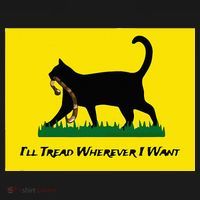 Cat Flag ILl Tread Wherever I Want T-Shirt thumb 7