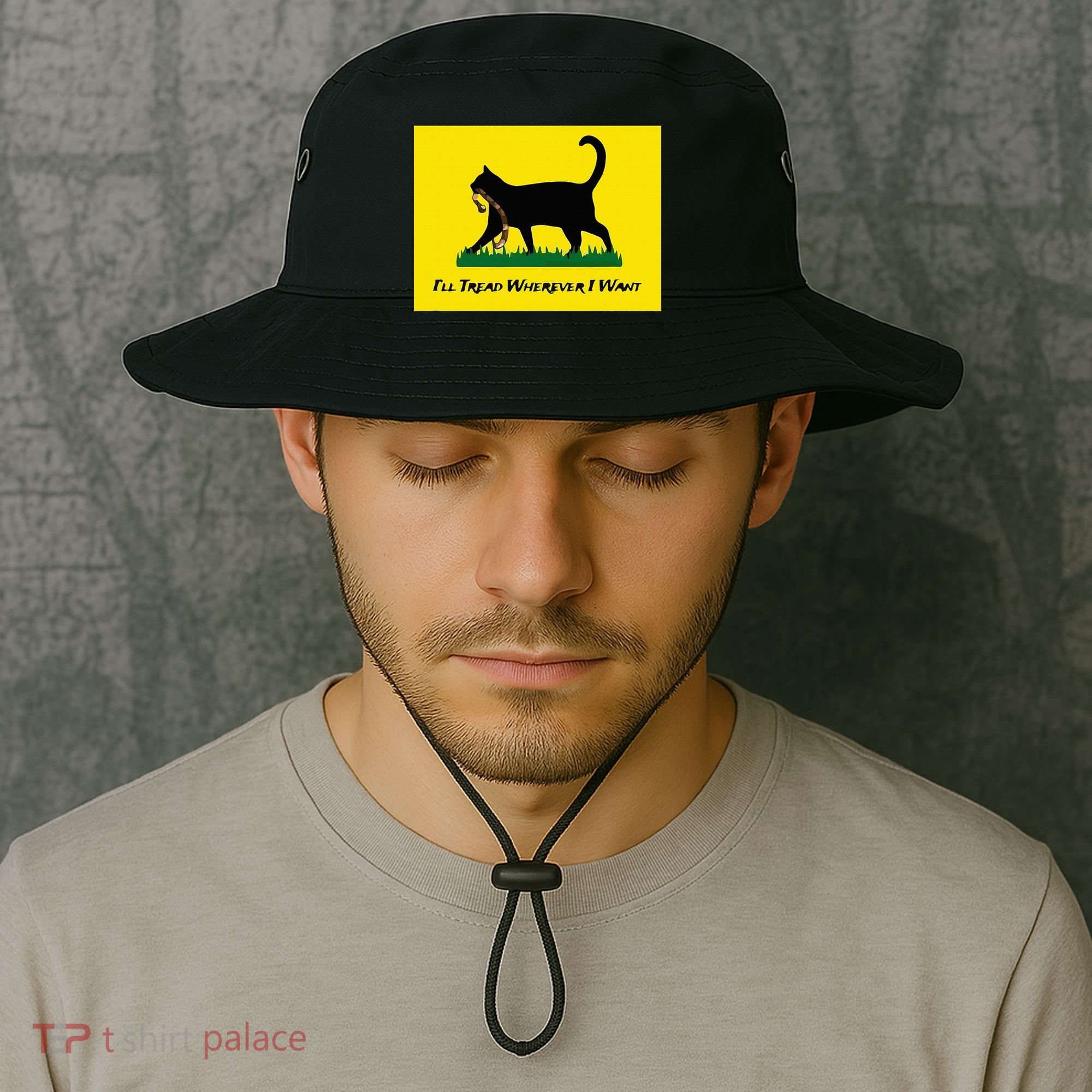Cat Flag ILl Tread Wherever I Want Bucket Hat