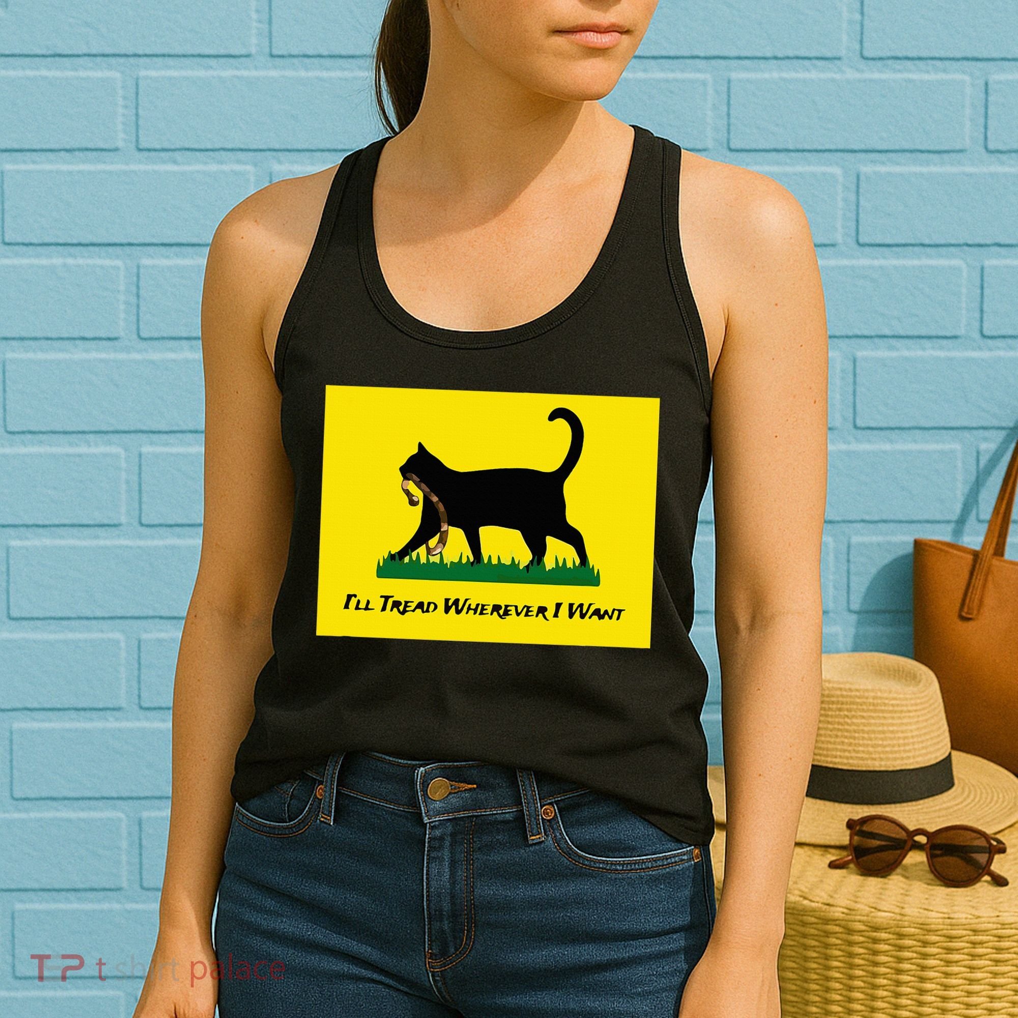 Cat Flag ILl Tread Wherever I Want Women's Tank Top
