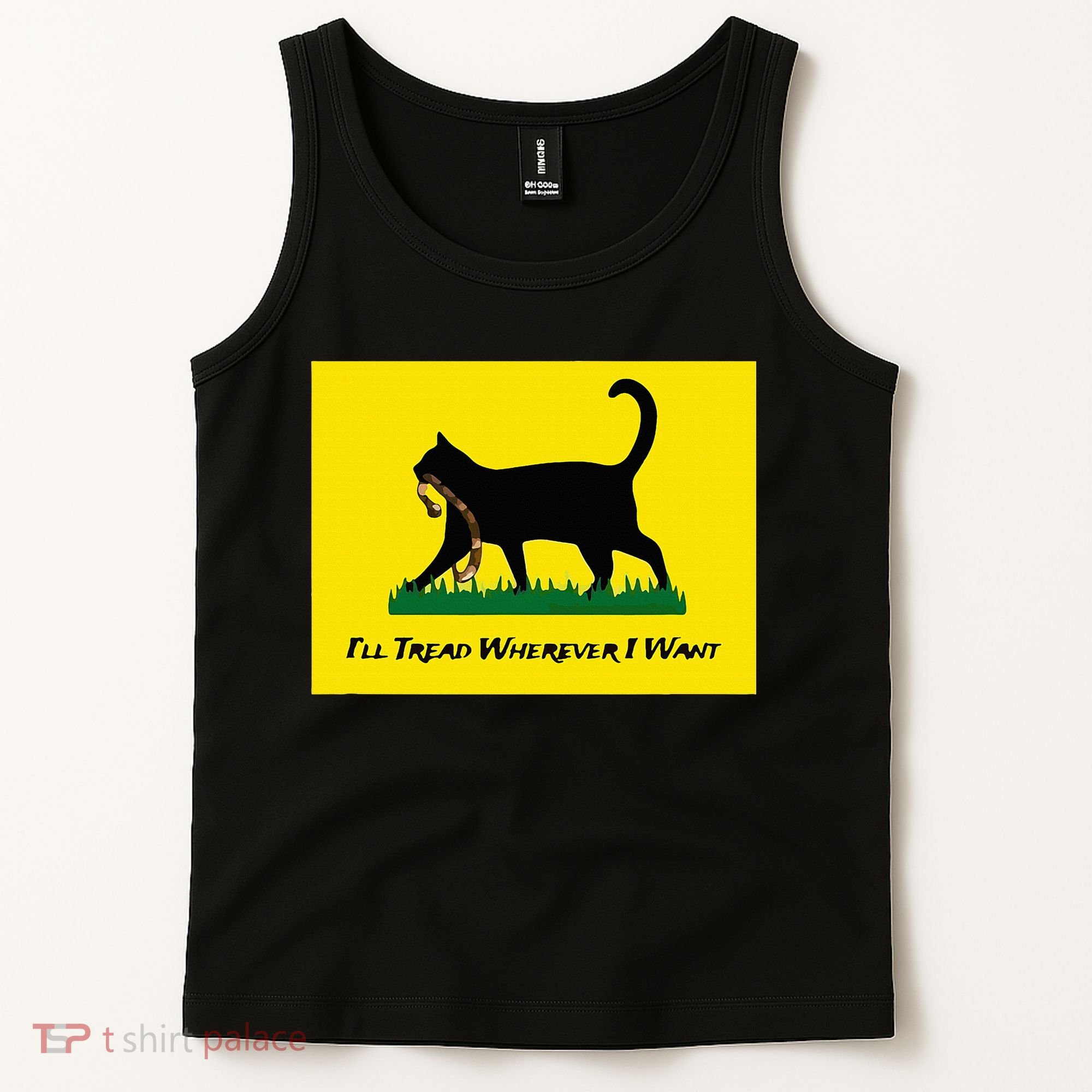 Cat Flag ILl Tread Wherever I Want Tank Top