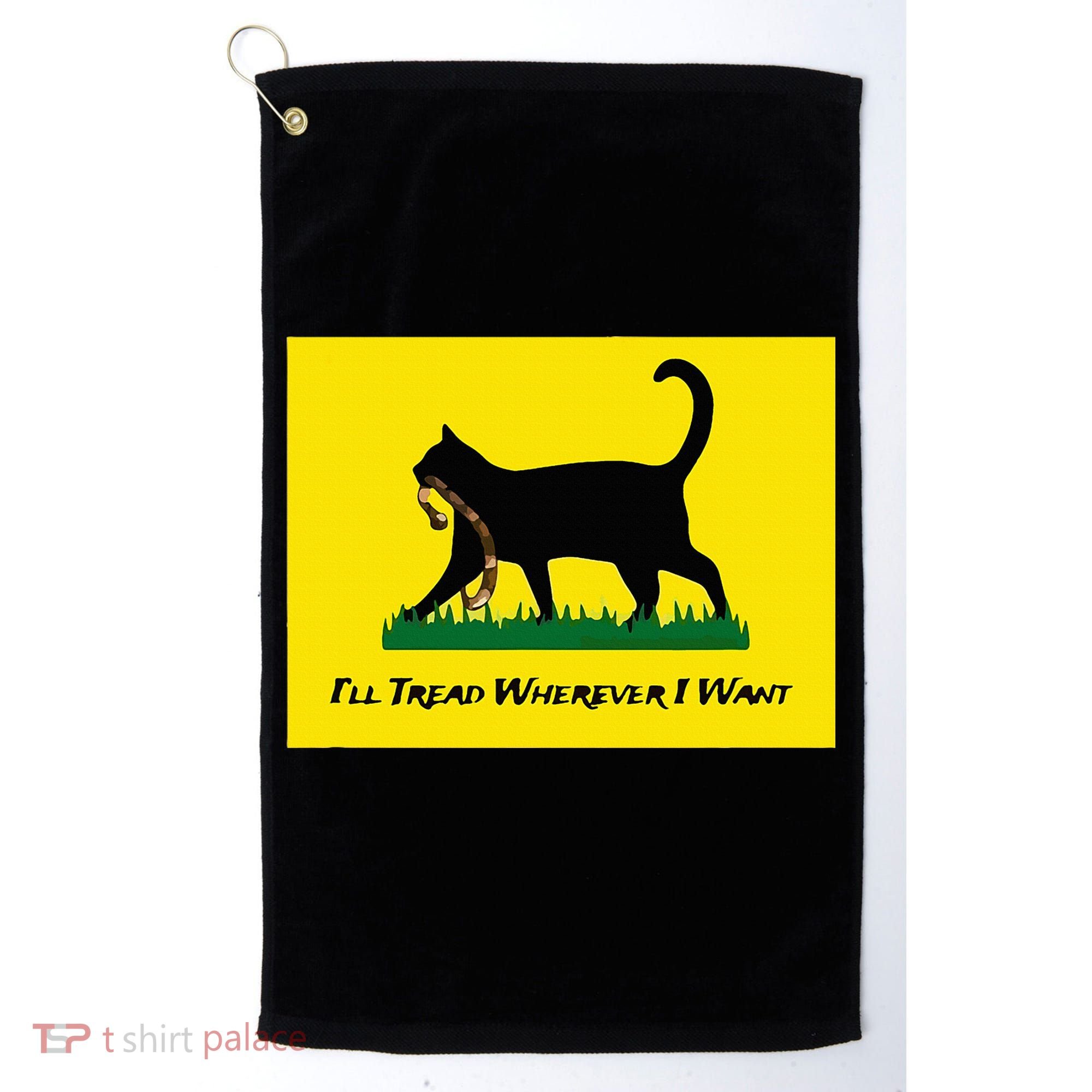 Cat Flag ILl Tread Wherever I Want Golf Towel