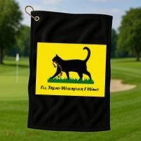 Cat Flag ILl Tread Wherever I Want Golf Towel thumb 1